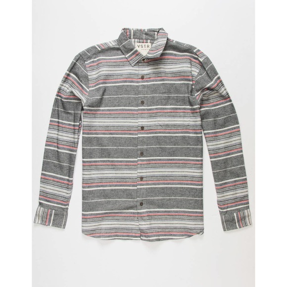 VSTR Linus Stripe Mens Flannel Shirt Size 2X - Picture 1 of 2